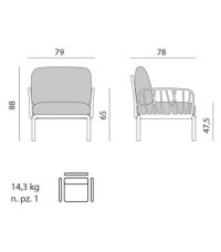 Sillón Komodo Poltrona Antracita Nardi - komodo poltrona