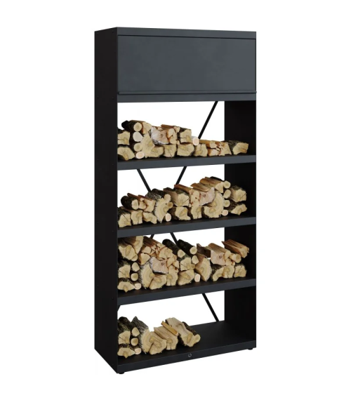 ARMOIRE À BOIS OFYR NOIRE WSB-100