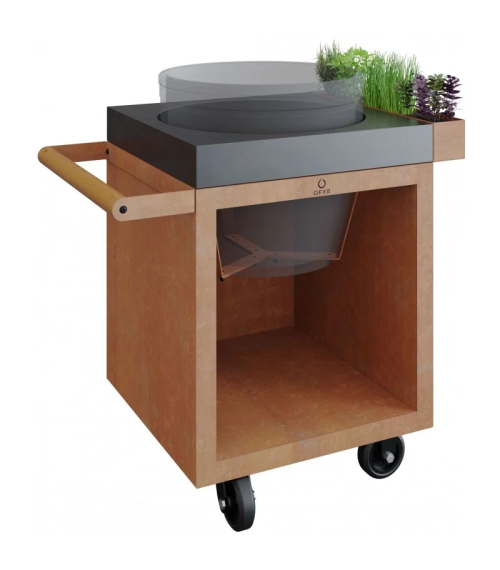 TAVOLO CON PIANO IN CEMENTO OFYR 65 PRO PER KAMADO