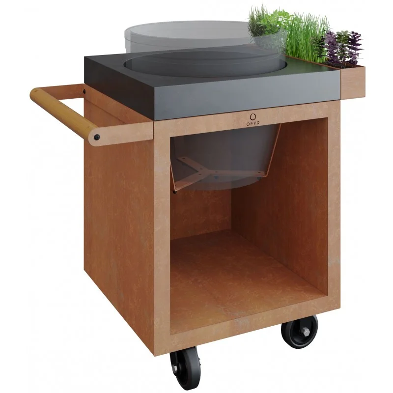 MESA CON TABLA DE HORMIGÓN OFYR 65 PRO PARA KAMADO
