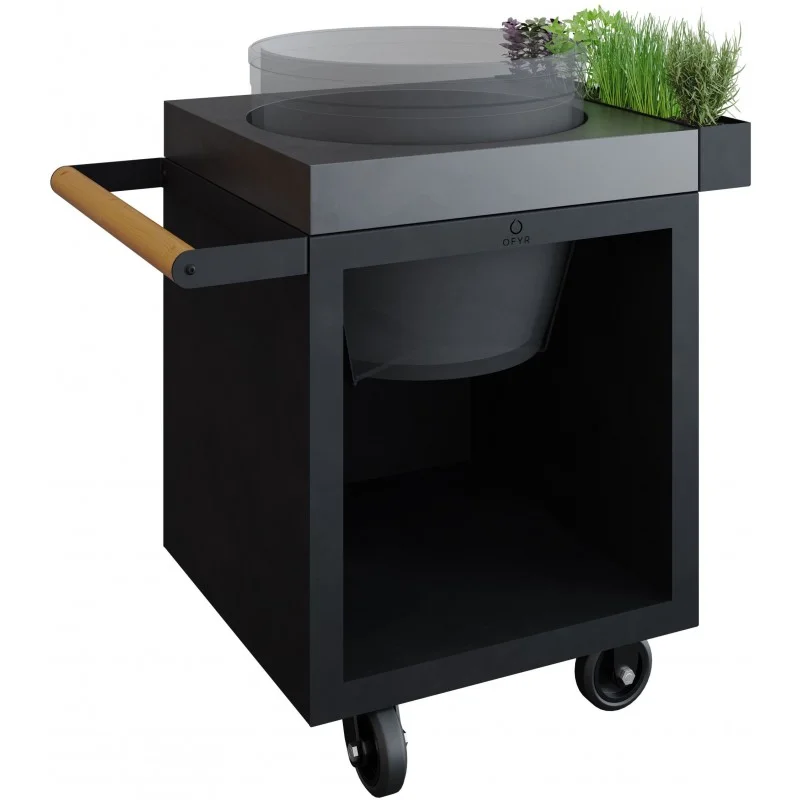 BLACK OFYR 65 PRO CONCRETE BOARD TABLE FOR KAMADO