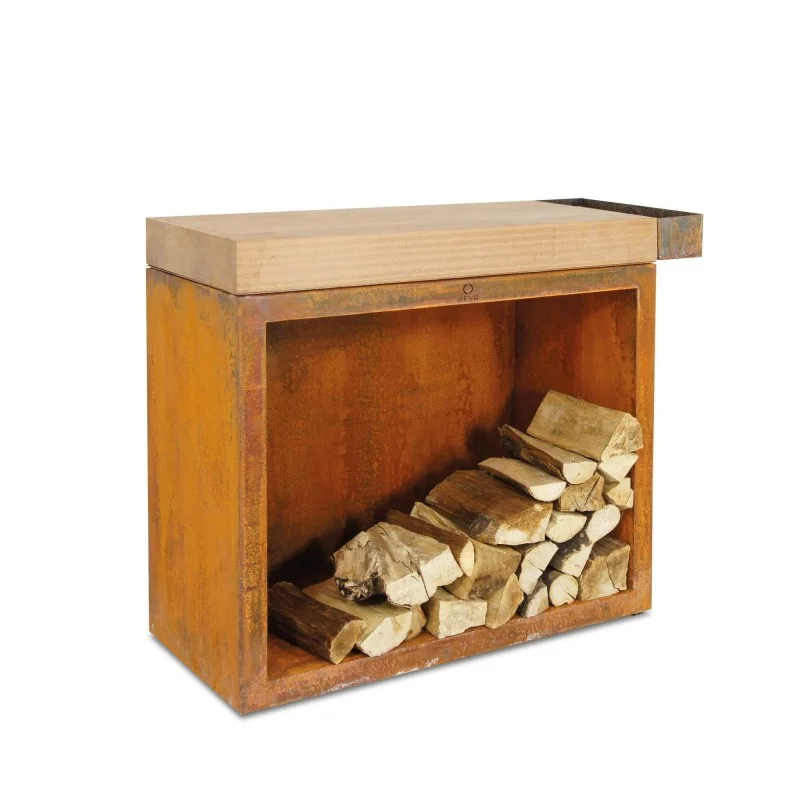 MESA DE CORTE DE TECA ALMACENAJE OFYR BUTCHER BLOCK BBS-90-TW
