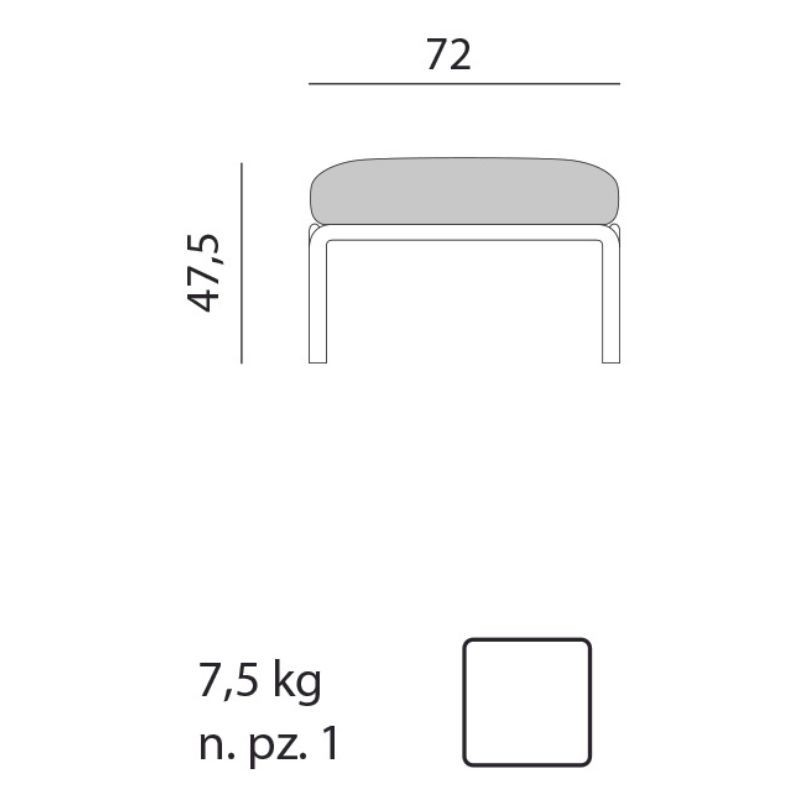 Pouf Komodo Tortora Nardi - komodo pouf