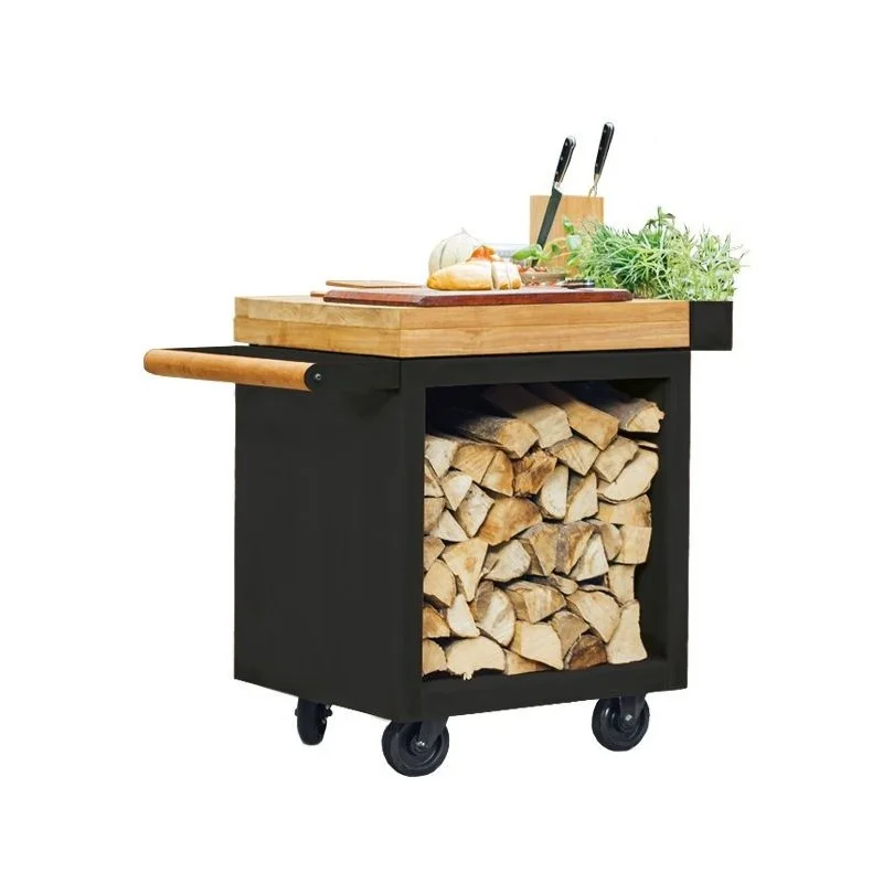 OFYR MISE EN PLACE PRO TEAK TABLE BLACK MP-B-65-PRO-TW