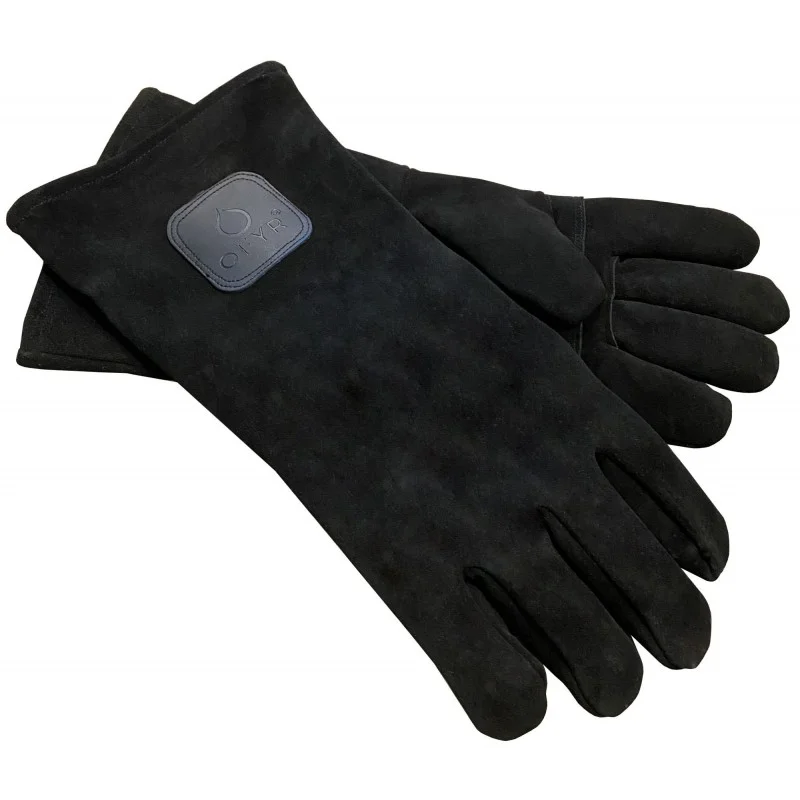GUANTI IN PELLE NERA OFYR