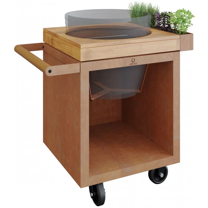 MESA CON TABLA DE TECA OFYR 65 PRO PARA KAMADO