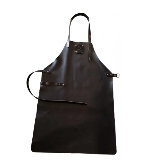 TABLIER EN CUIR NOIR OFYR