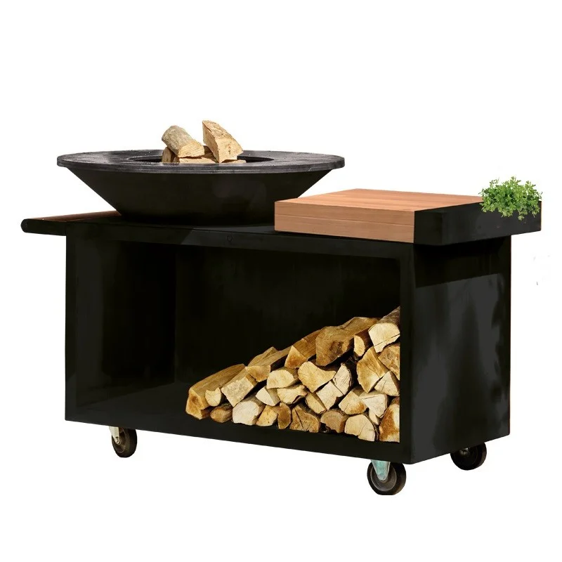 OFYR BLACK PRO WOOD ISLAND BARBECUE OIB-100-PRO-TW