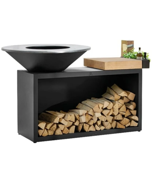 BARBECUE A ISOLA IN LEGNO NERO OFYR OIB-100-TW