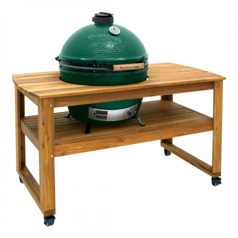 XLarge Big Green Egg Eucalyptus Wood Table