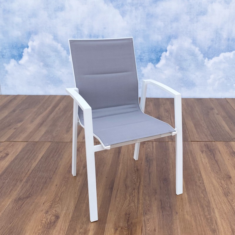Set Comedor Zurich - Majestic Garden - sillon madrid blanco gris 1 scaled