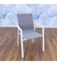 Set Comedor Zurich - Majestic Garden - sillon madrid blanco gris 1 scaled