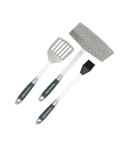 Set of 3 Big Green Egg stainless steel utensils