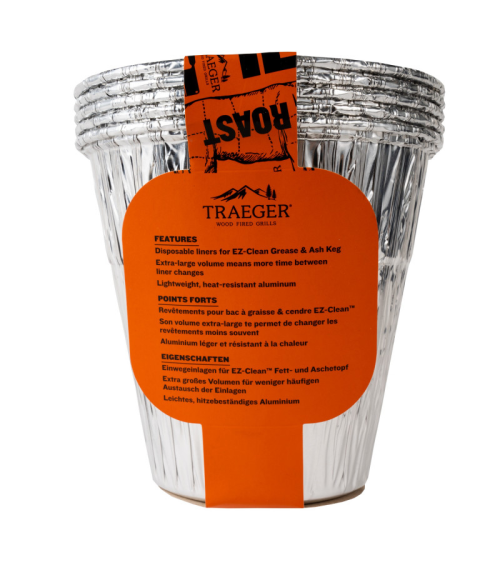 CUBO DE ALUMINIO PARA GRASA Y CENIZAS TRAEGER - 5 ud.