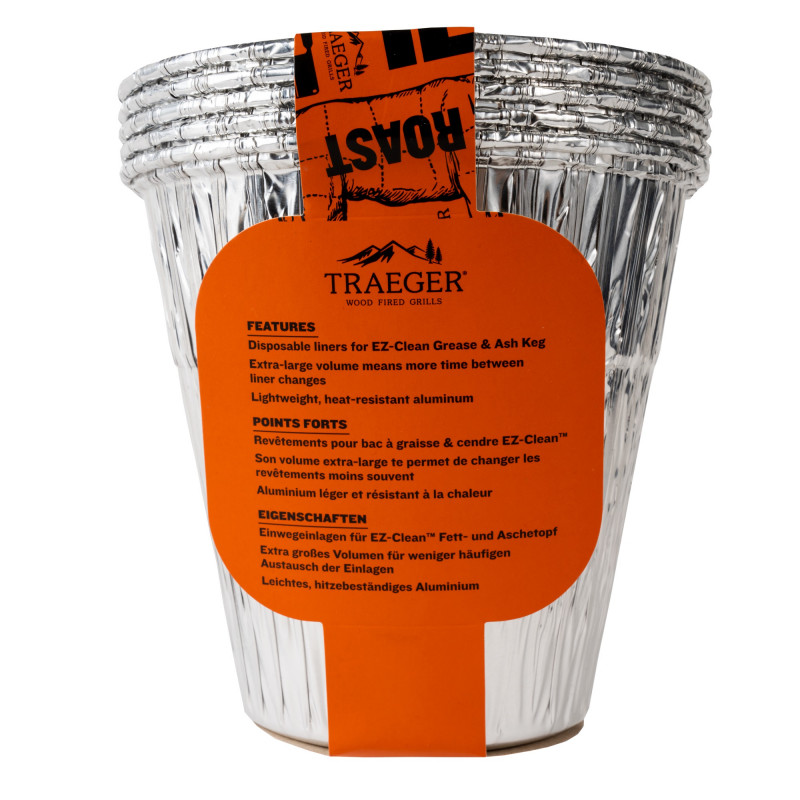 SEAU EN ALUMINIUM TRAEGER POUR GRAISSE ET CENDRES - 5 pcs.
