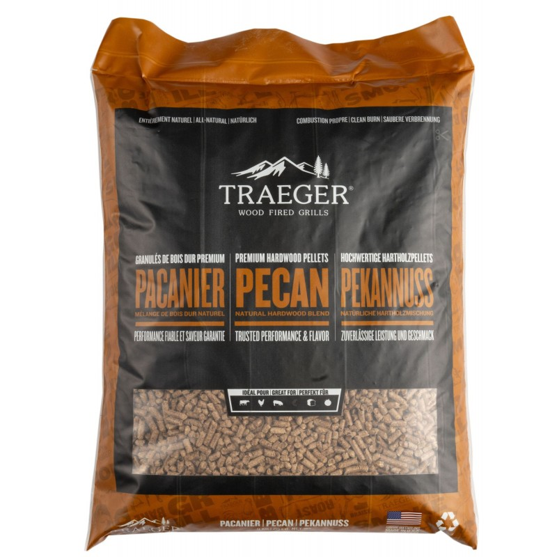 PELLET DI LEGNO PECAN 9 KG TRAEGER