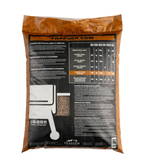 PELLETS DE MADERA NUEZ DE PECAN 9 KG TRAEGER