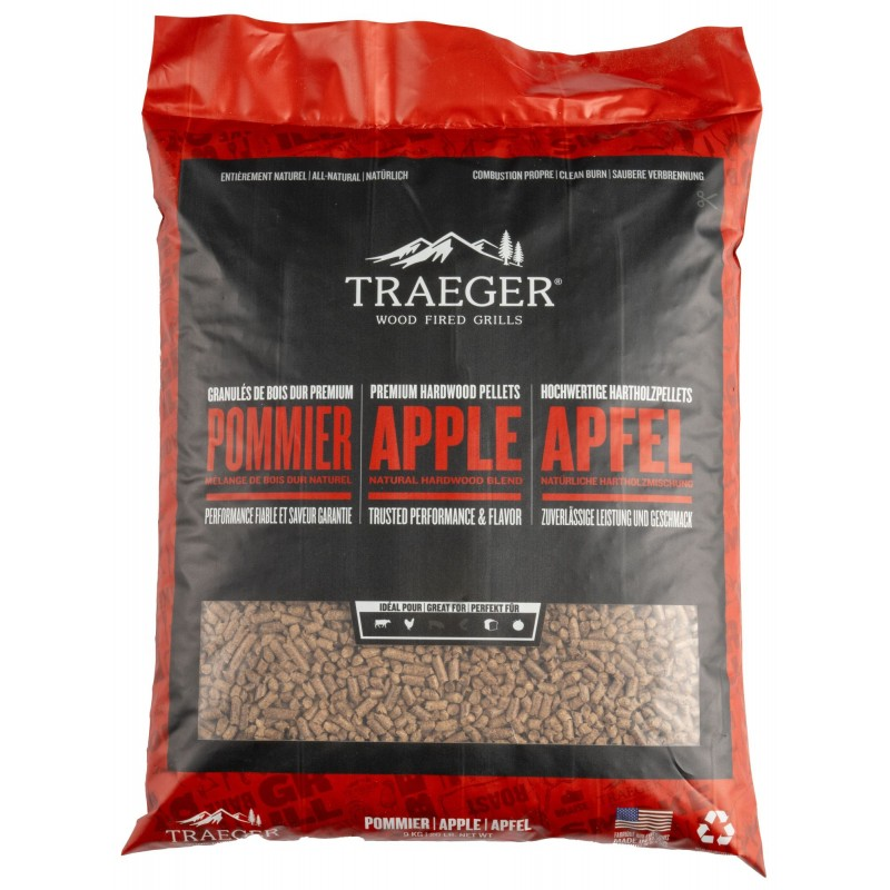 APPLE WOOD PELLETS 9 KG TRAEGER