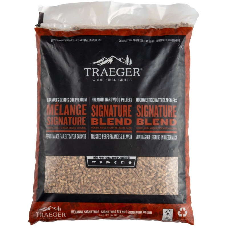 WOOD PELLETS SIGNATURE BLEND 9 KG TRAEGER