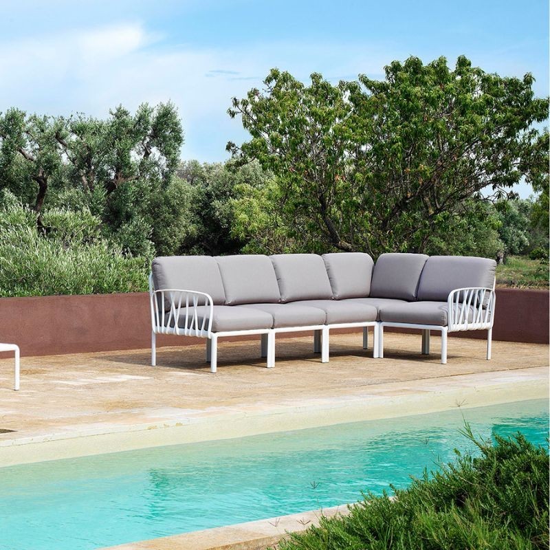 Rinconera Komodo 5 Blanco Nardi - Nardi sofa KOMODO5 biancoGrigio ambient images LR