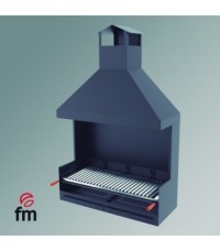 BV-102 Barbecue à charbon et bois avec meubles coupe-vent et hotte Fm