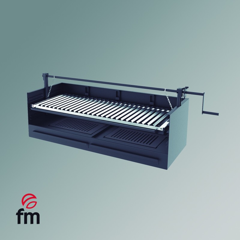 BVE-100 Charcoal and Wood Barbecue with FM Lift