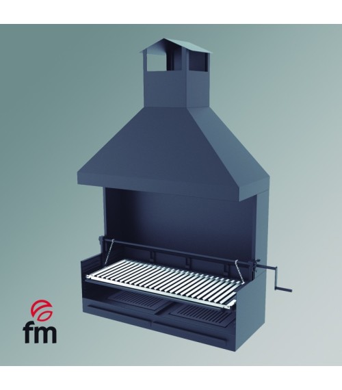 BVE-102 Charcoal and Wood Barbecue with Fm Lift