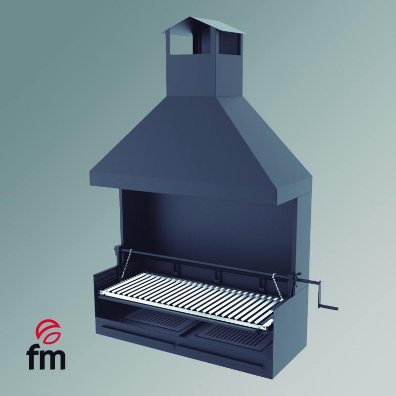 BVE-102 Charcoal and Wood Barbecue with Fm Lift