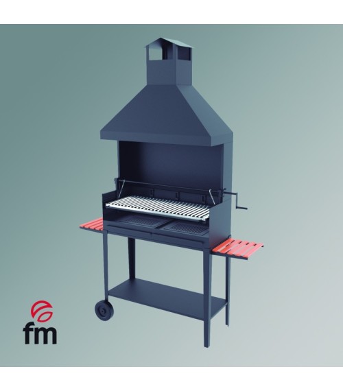 BVE-104 Charcoal and Wood Barbecue with Fm Lift