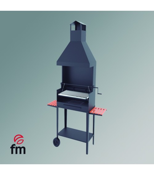 BVE-64 Barbecue a carbonella e legna con elevatore Fm