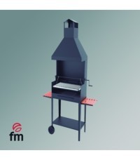 BVE-64 Barbecue a carbonella e legna con elevatore Fm