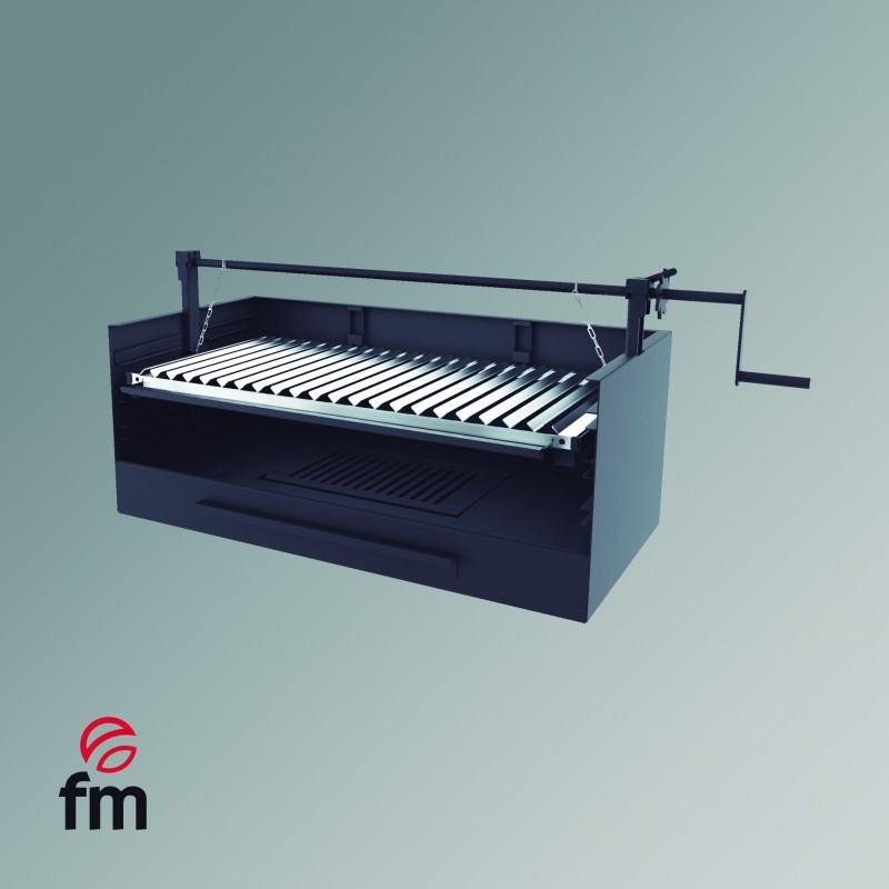 Barbecue a carbone e legna BVE-80 con sollevamento FM