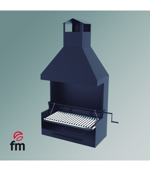 BVE-82 Charcoal and Wood Barbecue with Fm Lift