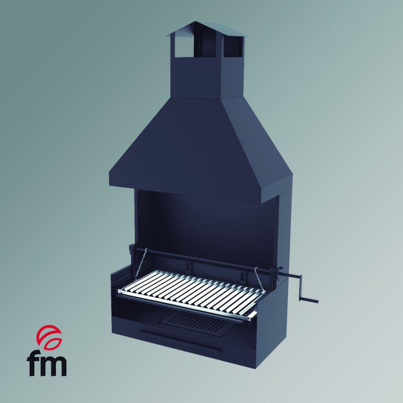 BVE-82 Barbacoa de Carbón y Leña con elevador Fm