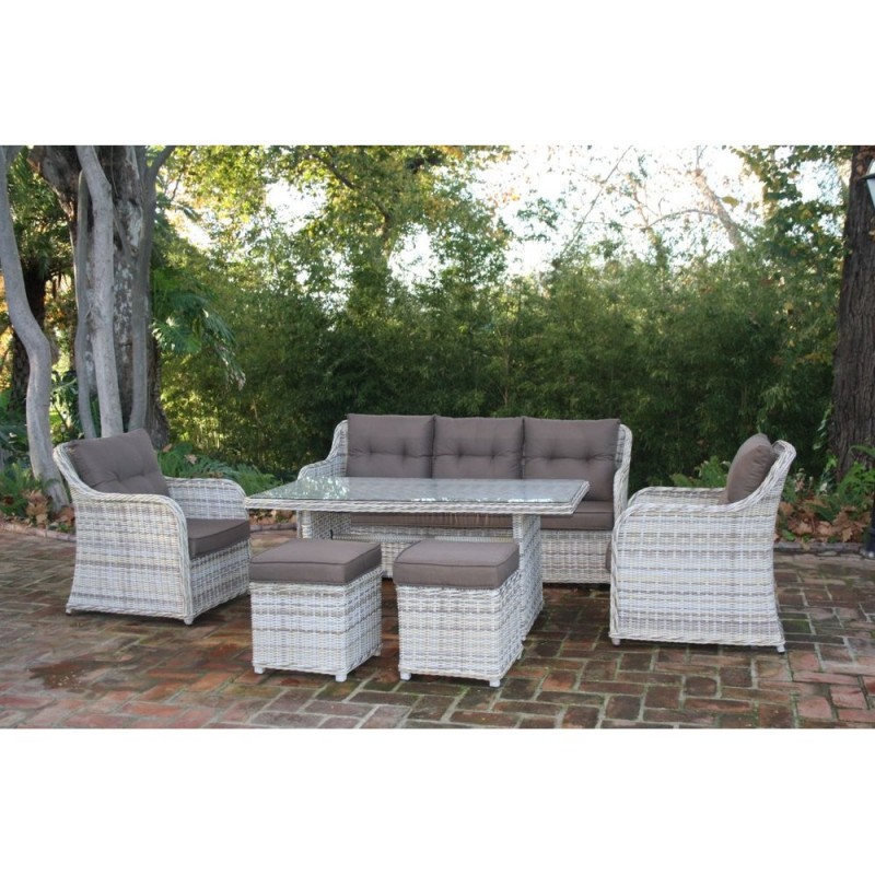 Set Alsacia Sofa Aluminio/Ratan Majestic Garden