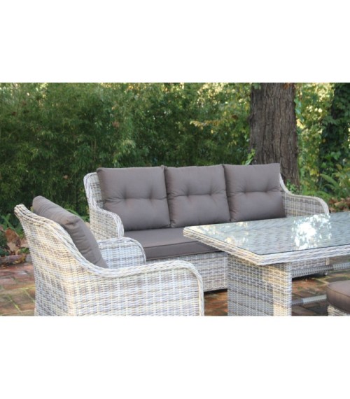 Set Alsacia Sofa Aluminio/Ratan Majestic Garden