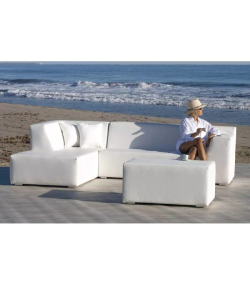 Ganges Chaiselongue 3p tapizada + mesa centro Hevea