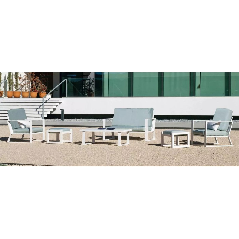 Bolonia Sofá 2p + sillones + mesa + taburetes Hevea