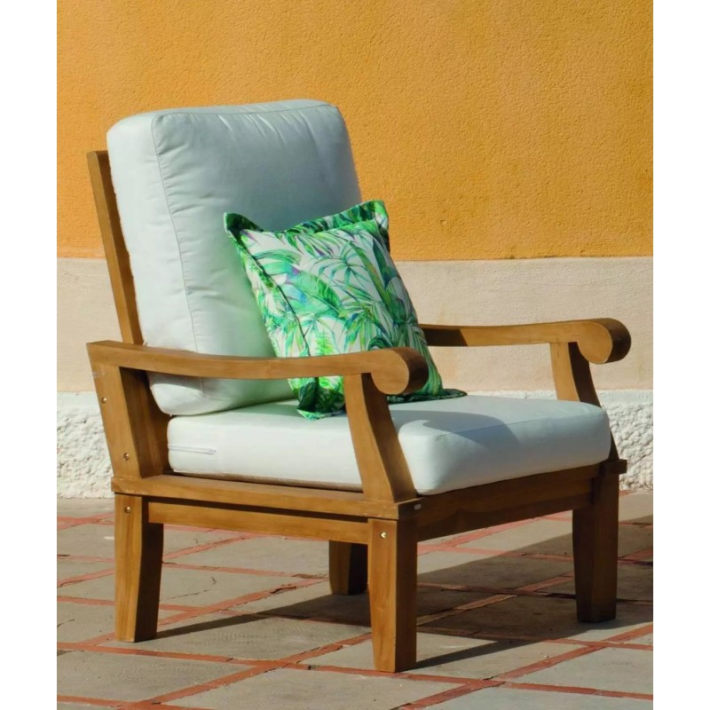 Poltrona in legno di teak Hevea Madrid