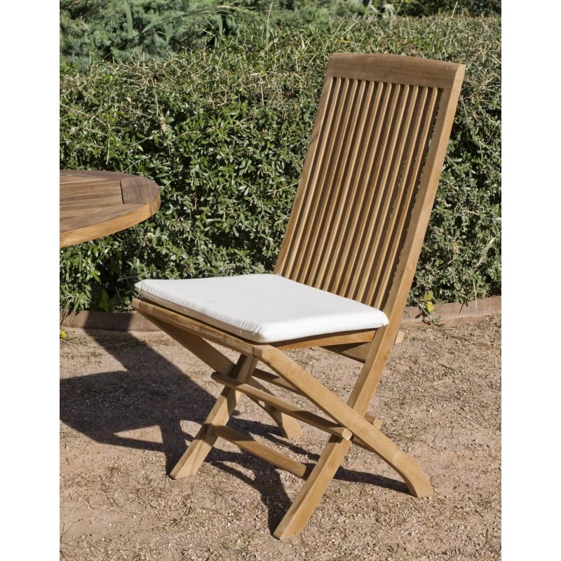 Sedia Seroni in legno di teak Hevea