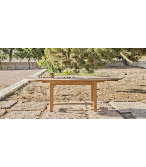 Table en bois de teck Seroni Hévéa