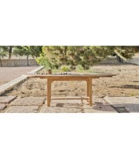 Table en bois de teck Seroni Hévéa
