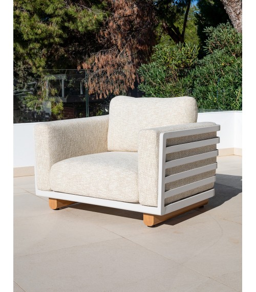 Set Vega sofá topo Aluminio Beige Majestic Garden