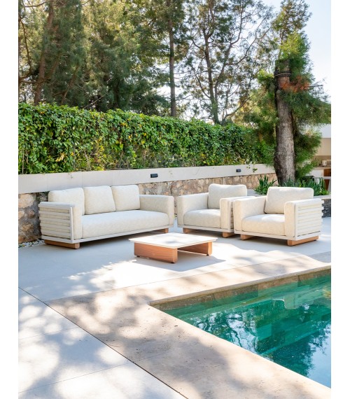 Vega Majestic Garden Taupe Aluminum Beige Sofa Set