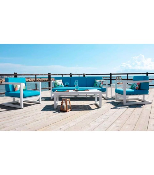 Ensemble de jardin en aluminium Alhama 8 Hevea