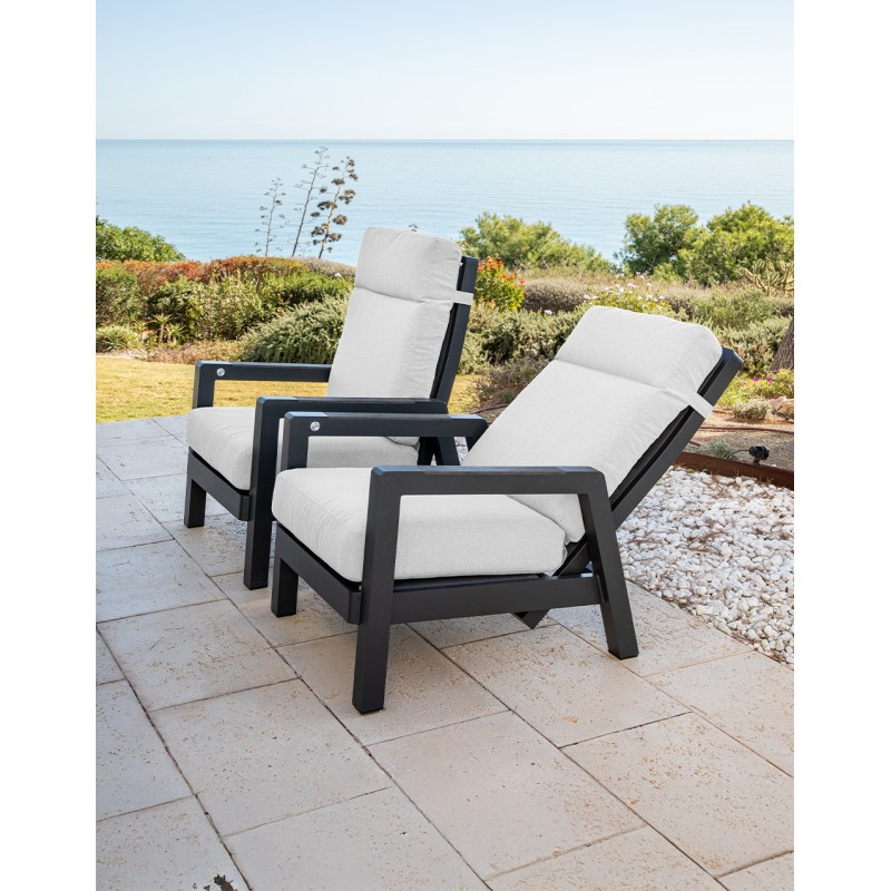Set poltrona reclinabile da giardino Milan Majestic