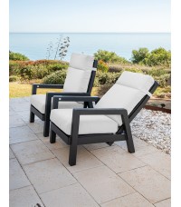 Set poltrona reclinabile da giardino Milan Majestic
