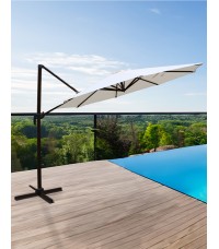 Parasol 1134 3x4m beige alum antracita Majestic Garden