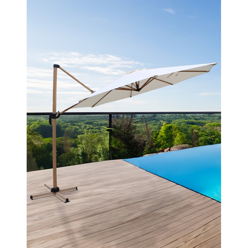 Parasol 1134 imitación madera 3x4 mts Majestic Garden