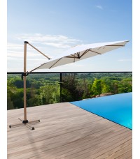 Ombrellone 1134 imitazione legno 3x4 metri Majestic Garden